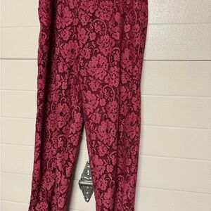 Linea by Louis Dell'Olio Lace Straight Leg Pants - Red